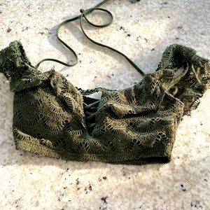 Bikini top by Becca.  Beautiful Moss green in size M